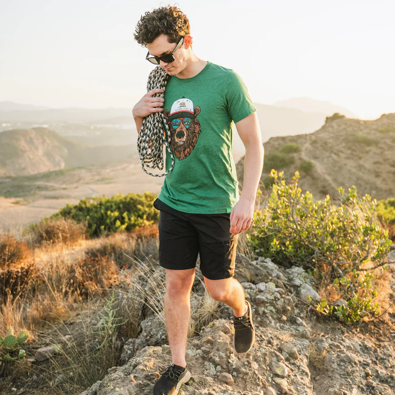 Men's Miami Vice CA Bear Tee, Wild Tribute Men's Miami Vice CA Bear Tee on Model