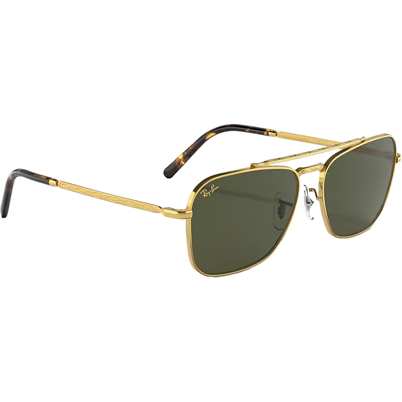 New Caravan, Ray Ban New Caravan in Gold/Green front right