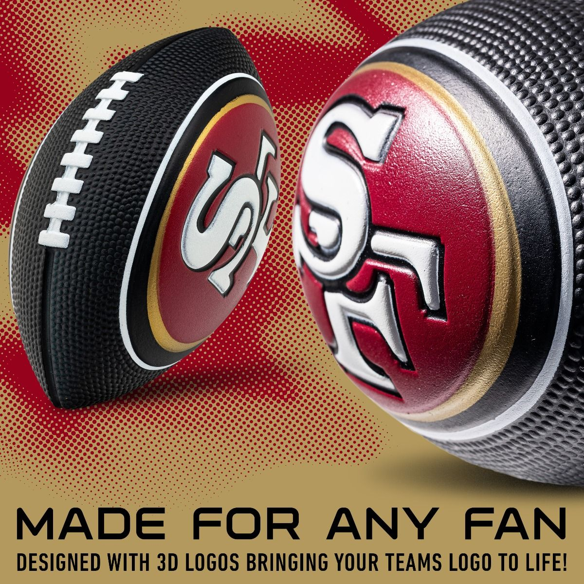 NFL Air Tech Mini Football 49ERs alternate view