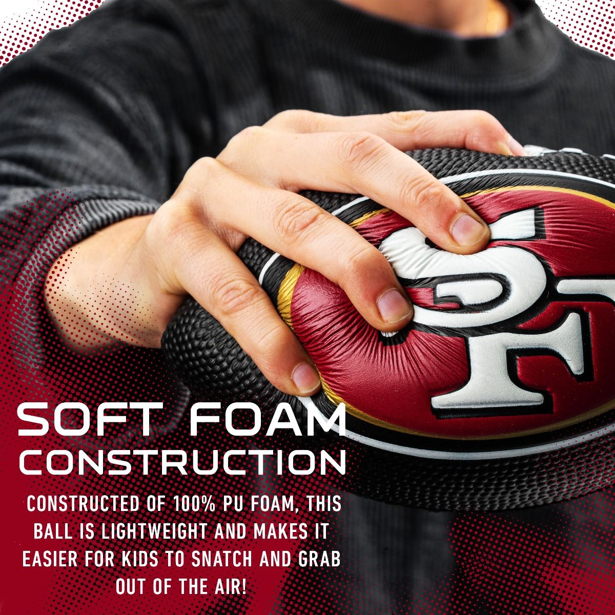 NFL Air Tech Mini Football 49ERs alternate view