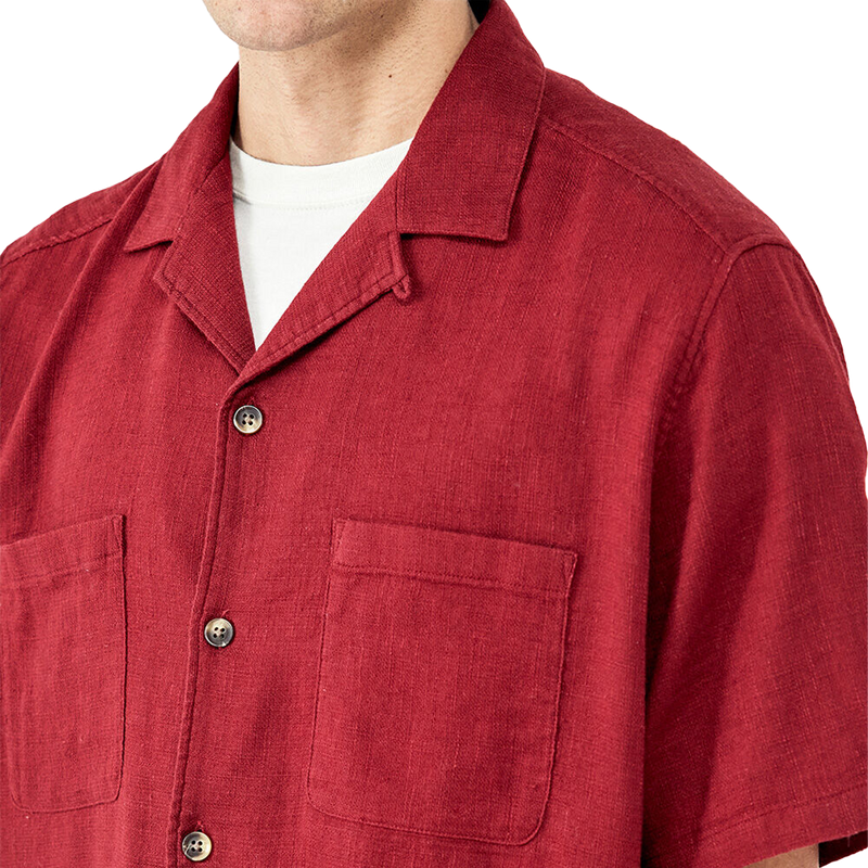 Men's Gauze Crinkle Shirt, BDG Men's Gauze Crinkle Shirt buttons