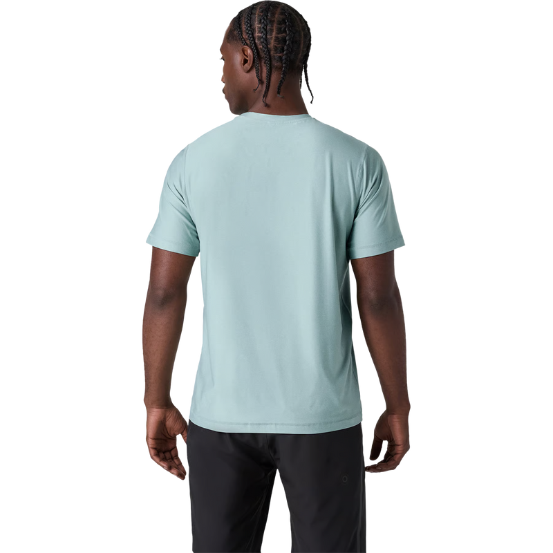 Men's Uluwatu UPF Short Sleeve, Vuori Men's Uluwatu UPF Short Sleeve in HPT-Platinum Heather back