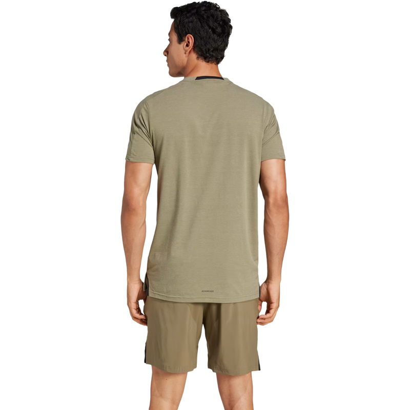 Men's Designed For Training Tee, Adidas D4T Tee in Olive Strata back