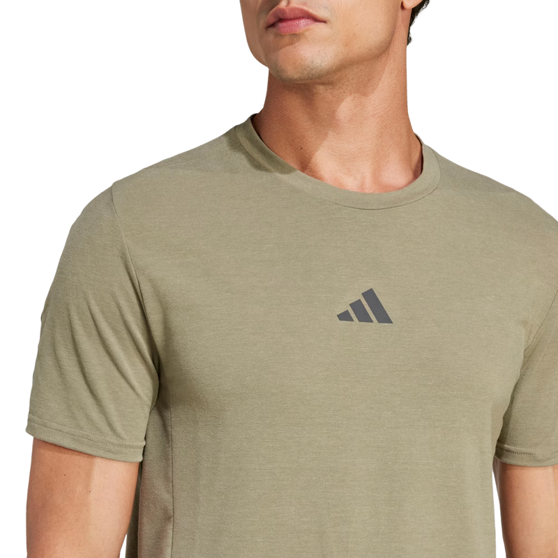 Men's Designed For Training Tee, Adidas D4T Tee in Olive Strata front logo