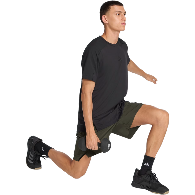 Men's D4T Short 7", Adidas Men's D4T Short 7" in Night Cargo on model action