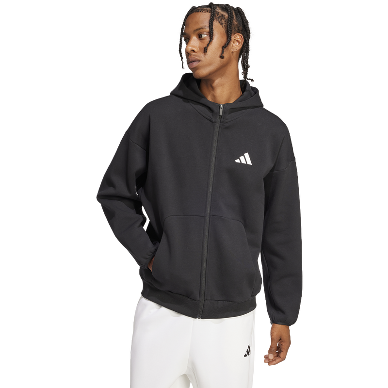 Men's Future Icons Small Logo Full-Zip Hoodie, Adidas Future Icons Small Logo Full-Zip Hoodie front