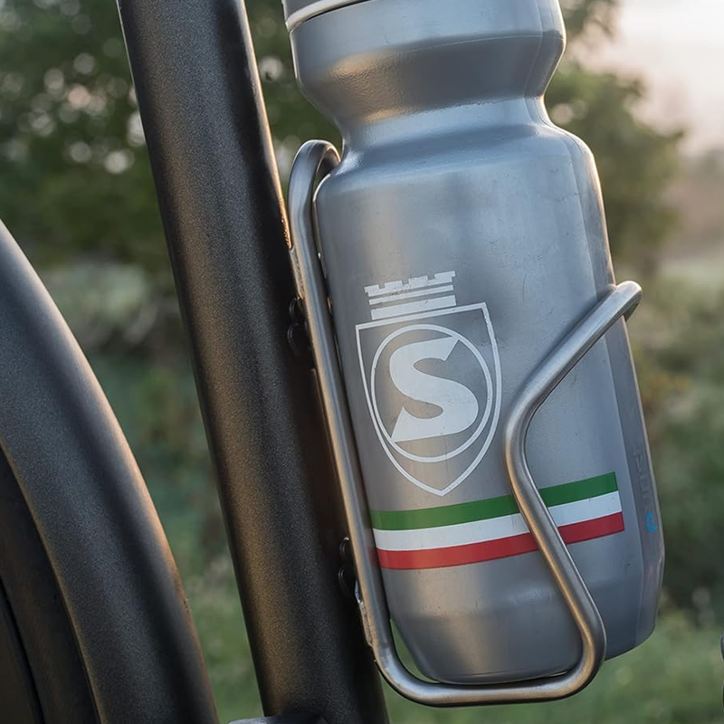 Titanium Bottle Cage, Silca Titanium Bottle Cage on bike