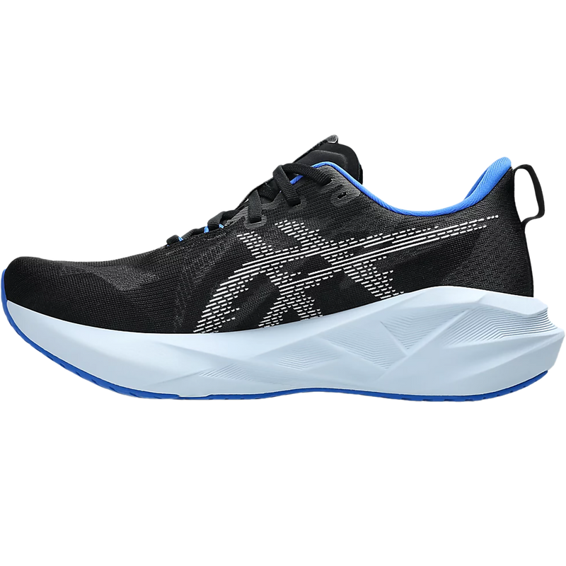 Men's NovaBlast 5, Asics Men's NovaBlast 5 in 001-Black/White inside right profile