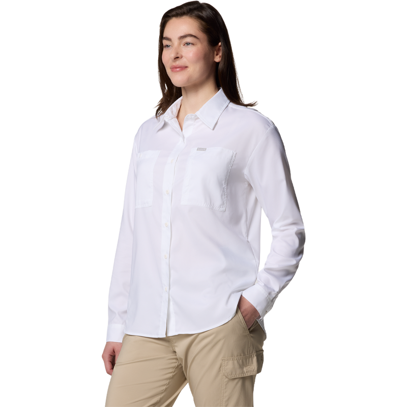Women's Silver Ridge Utility Long Sleeve Shirt, Columbia Women's Silver Ridge Utility Long Sleeve Shirt 3/4 Front
