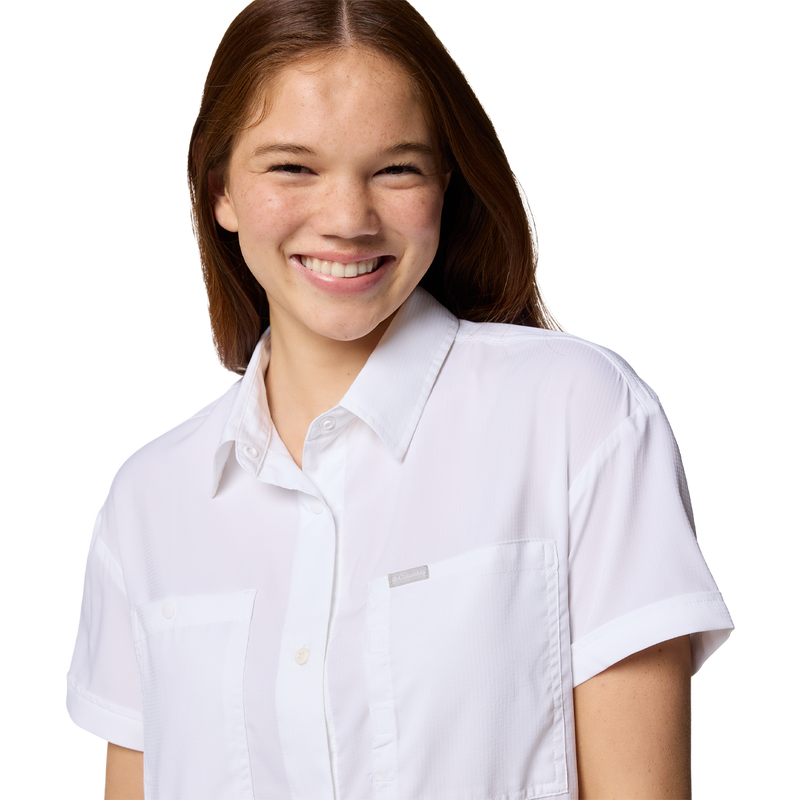 Women's Silver Ridge Utility Short Sleeve Shirt, Columbia Women's Silver Ridge Utility Short Sleeve Shirt collar