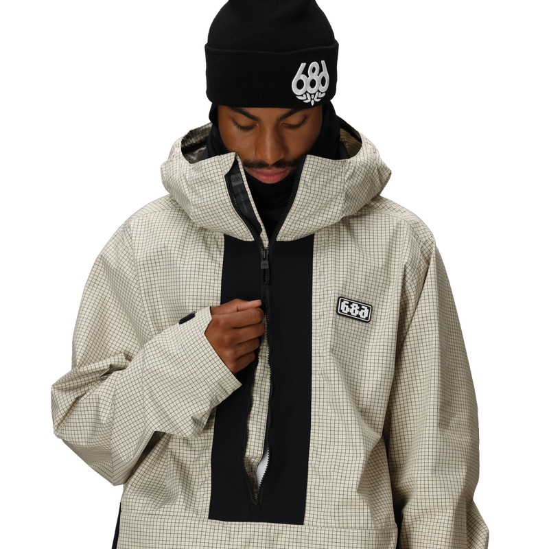 Men's Ghost 2.5L Anorak, 686 Men's Ghost 2.5L Anorak in LMRP-Limestone Ripstop front zipper