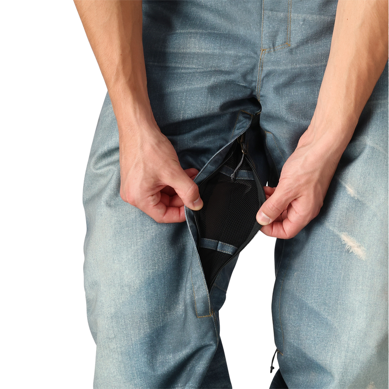 Men's Deconstructed Denim Pant, 686 Men's Deconstructed Denim Pant in IDGD-Indigo Denim leg vent