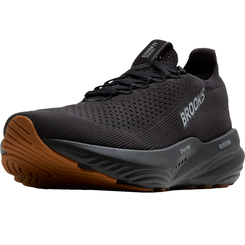 Men's Glycerin StealthFit 22, Brooks Men's Glycerin StealthFit 22 in 072-Black/Black left front
