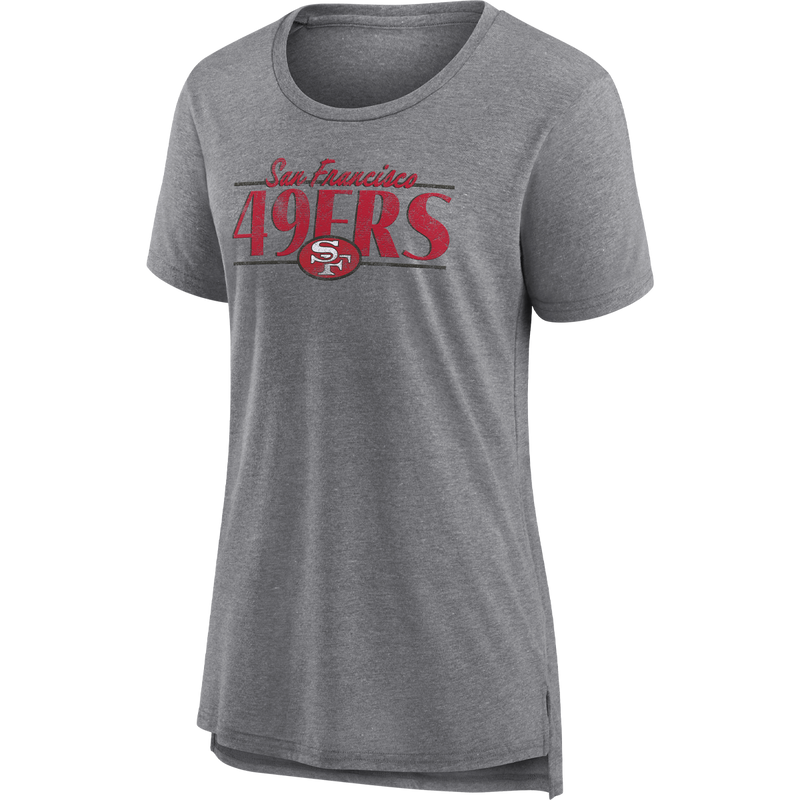Women's 49ers Up The Middle Triblend Short Sleeve Tee, Featured Image