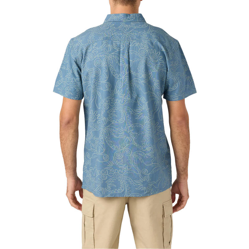 Men's OG Eco Print Standard, O'neill OG Eco Print Standard in AEG-Aegean Blue back