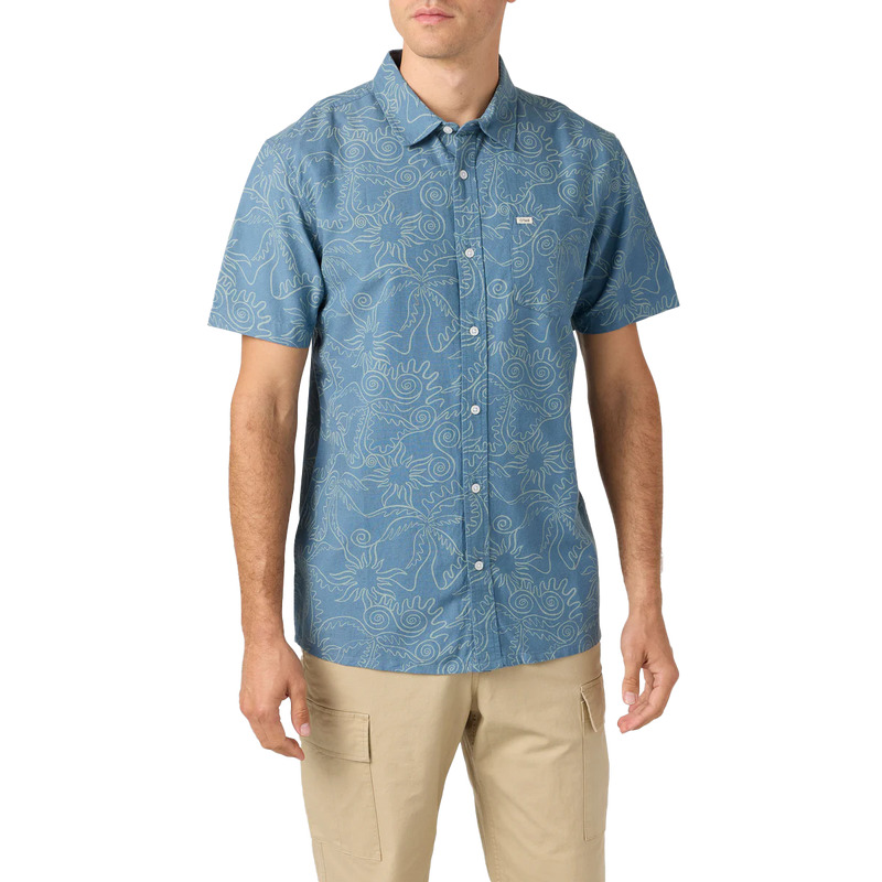 Men's OG Eco Print Standard, O'neill OG Eco Print Standard in AEG-Aegean Blue front