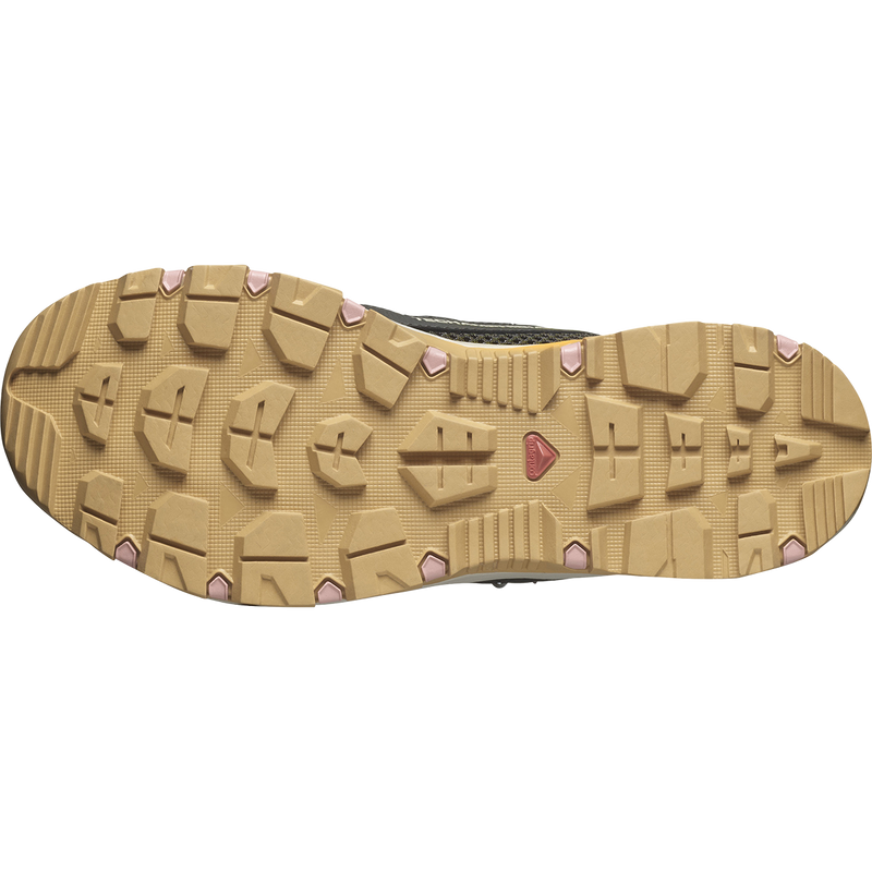 Women's Techamphibian 5, Salomon Women's Techamphibian 5 in Peat/Rainy Day/Hyma Pink bottom