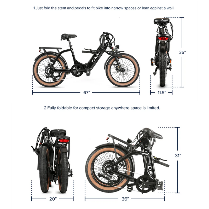 Lynx Folding, Troxus Lynx Folding Dimensions