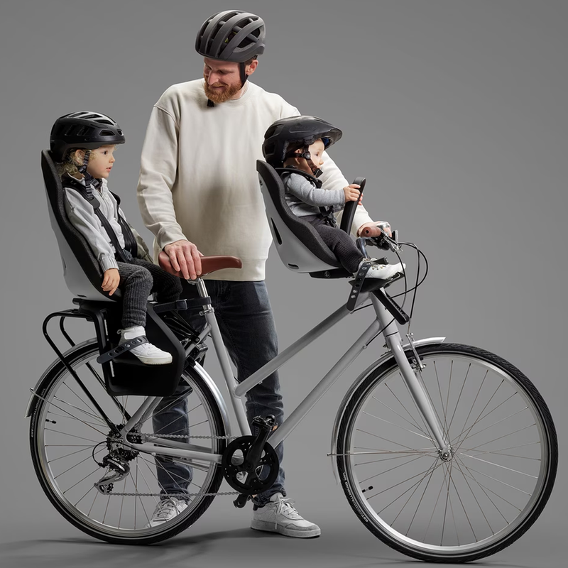 Yepp Nexxt 2 Maxi Rack Mount, Thule Yepp Nexxt 2 Maxi Rack Mount on bike with kid