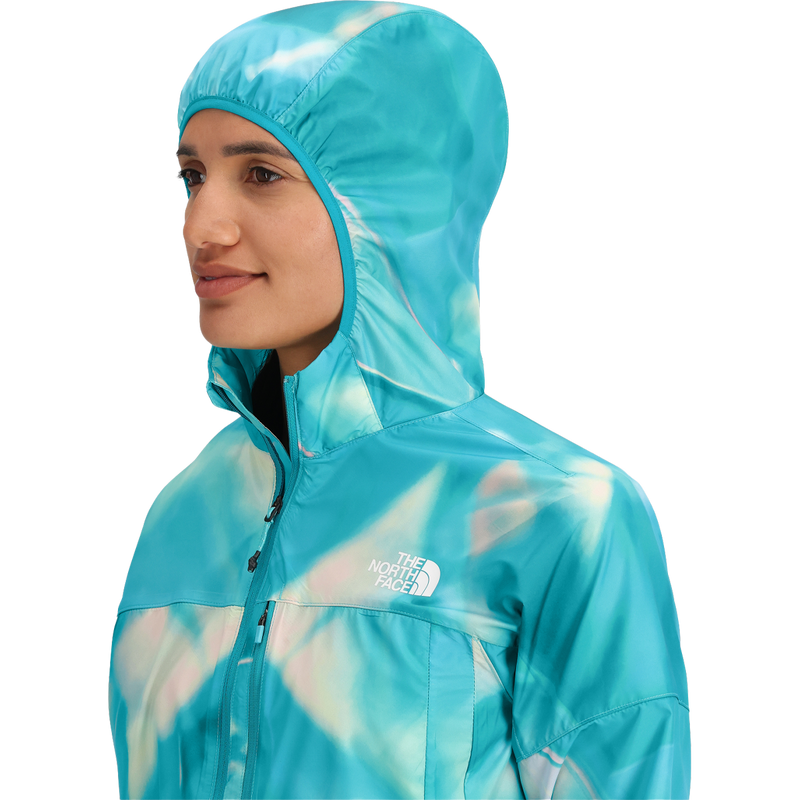 Women's Higher Run Wind Jacket, The North Face Women's Higher Run Wind Jacket 3/4 Front Hood
