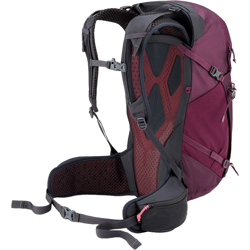 Women's Protium 25 ND, Rab Women's Protium 25 ND in MUL-Mulberry left side harness and hipbelt