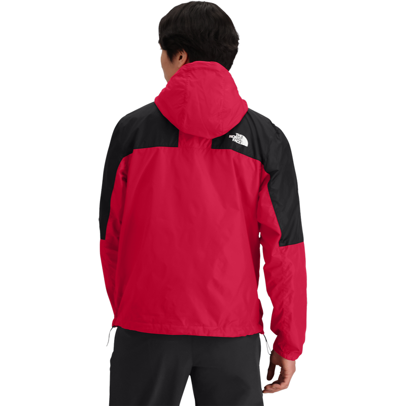 Men's Mountain Wind Jacket, The North Face Men's Mountain Wind Jacket in KZ3-TNF Red/TNF Black on model back