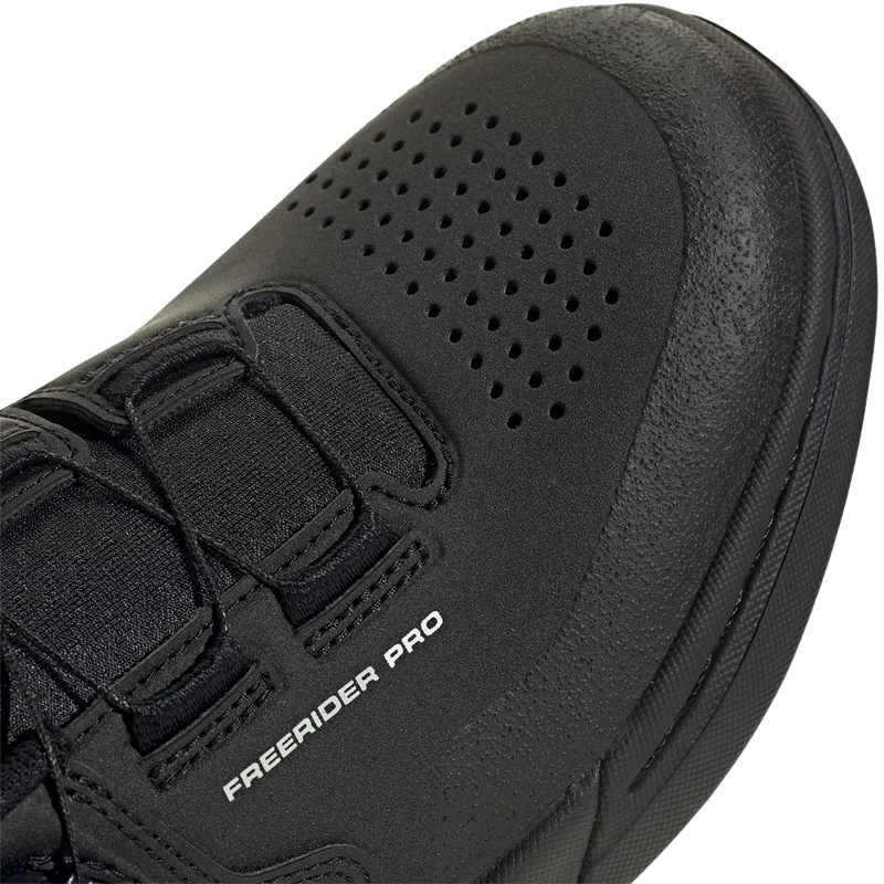 Women's Freerider Pro Boa, Five Ten Women's Freerider Pro Boa in Core Black/Linen Green/Cloud White right toe