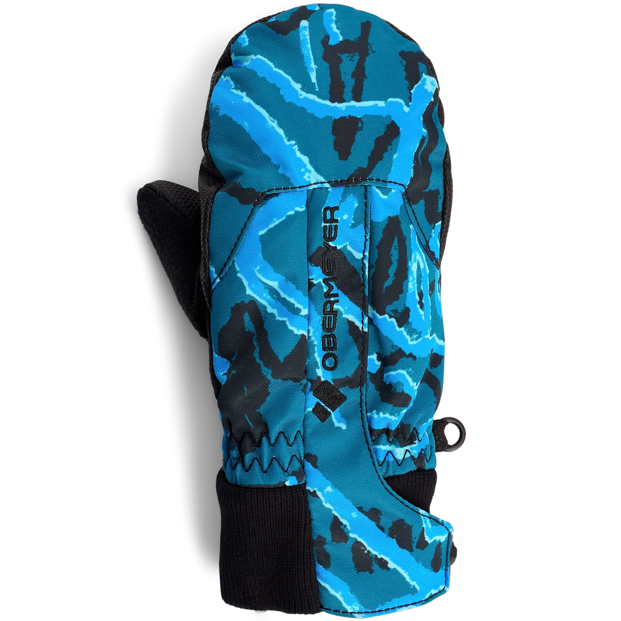 Obermeyer Youth Thumbs Up Mitten Print in 26167 Magic Forest back of glove
