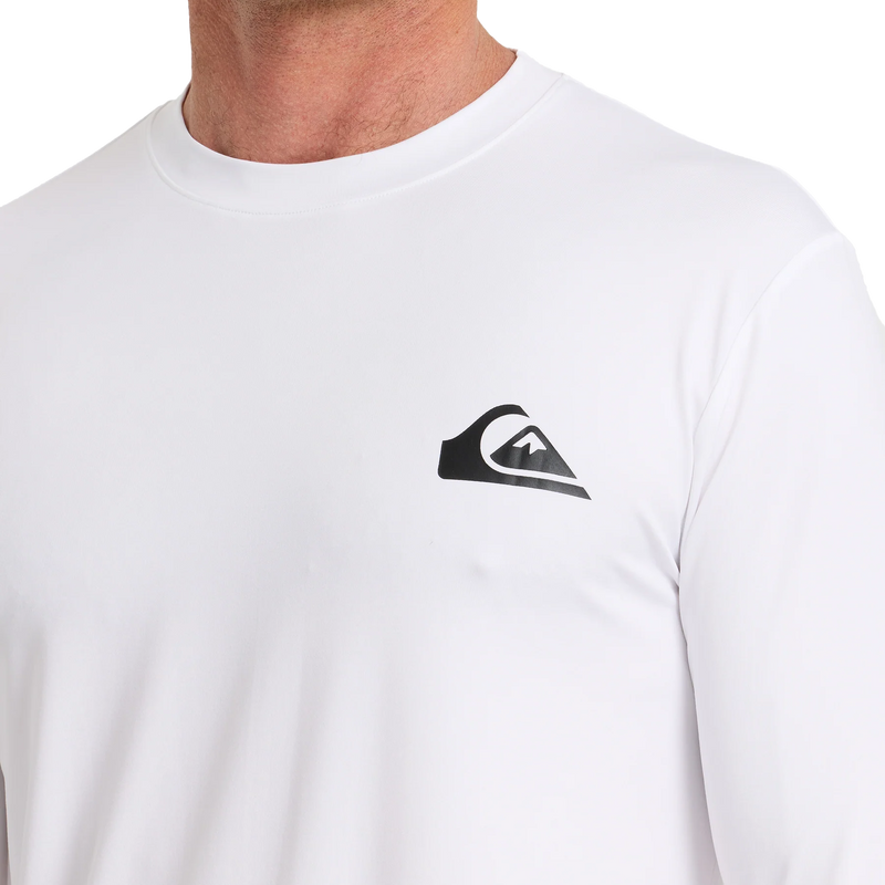 Men's Long Sleeve Everyday Surf Tee, Quiksilver Men's Long Sleeve Everyday Surf Tee chest logo