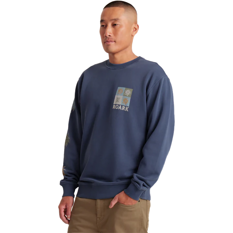 Men's Forever Roaming Crew, Roark Men's Forever Roaming Crew in SLT-Slate front left