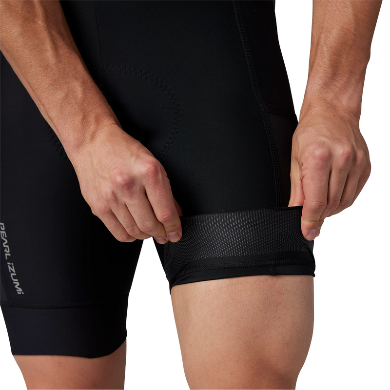 Men's Expedition Bib Short, Pearl Izumi Men's Expedition Bib Short in 021-Black grip hem