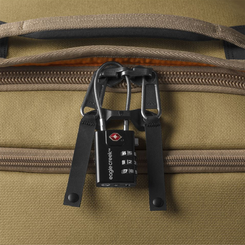 Cable TSA Lock, Eagle Creek Cable TSA Lock in 010 Black on bag
