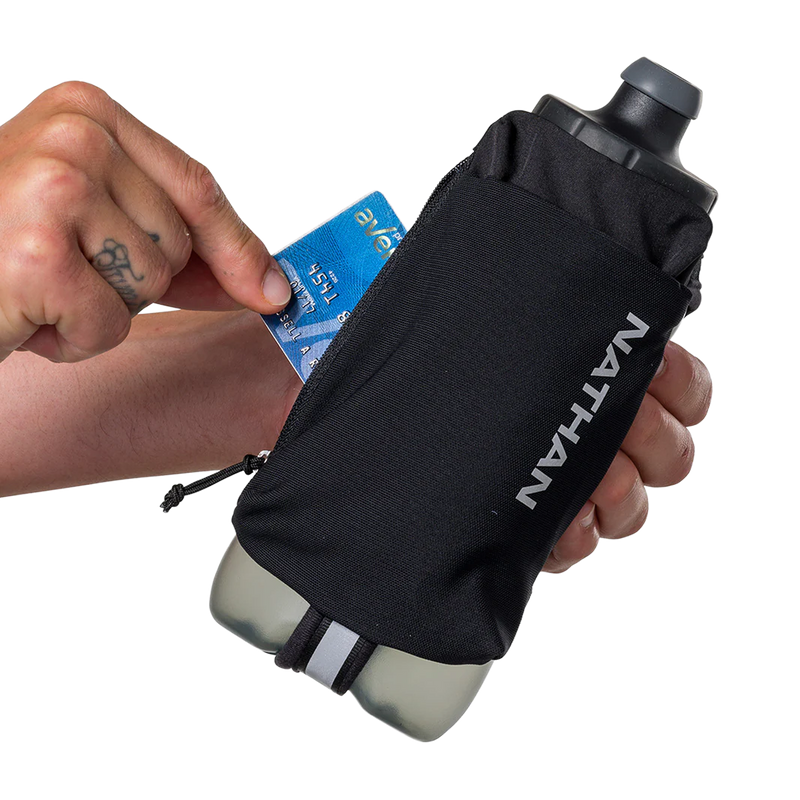SpeedDraw 2 Flask - 22oz, Nathan SpeedDraw 2 Flask 22oz zip pocket