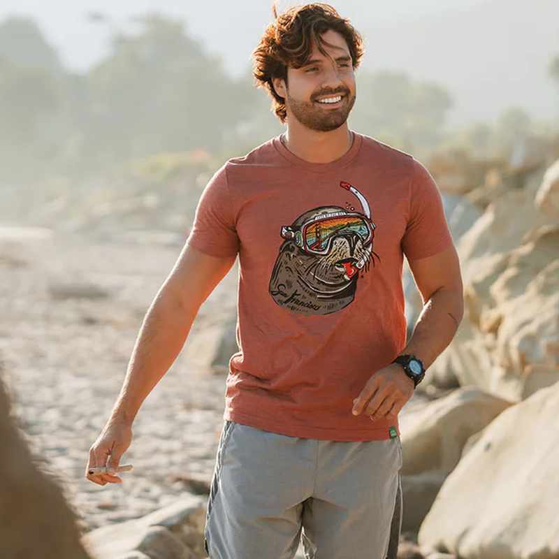 Men's Miami Vice SF Sea Lion Tee, Wild Tribute Miami Vice San Francisco Sea Lion T-Shirt front