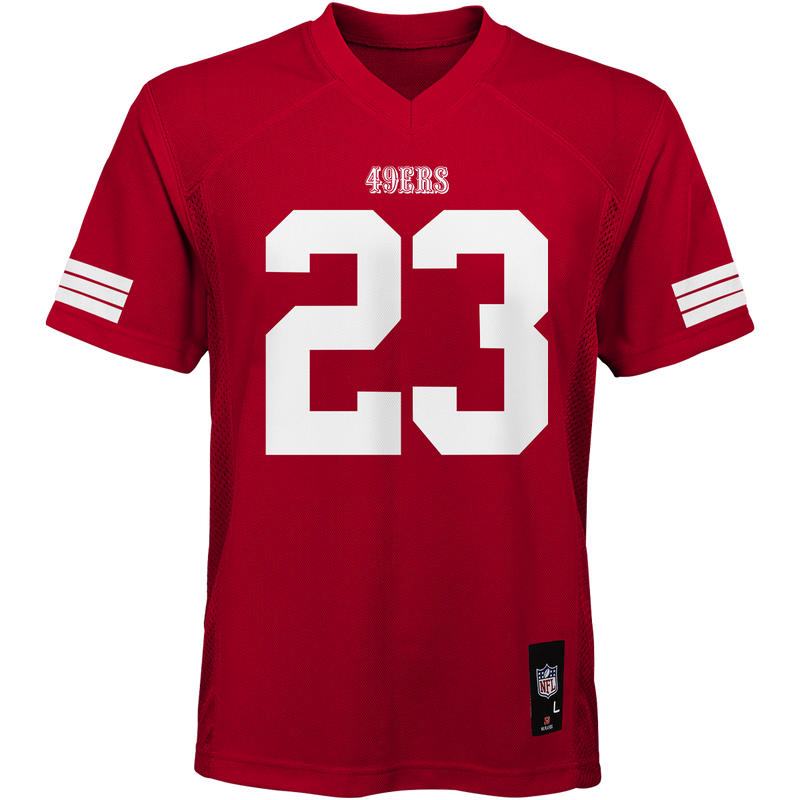 Youth 49ers Mid-Tier Jersey - McCaffrey, Outerstuff Youth 49ers Mid-Tier Jersey - McCaffrey front