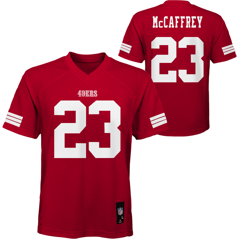 Youth 49ers Mid-Tier Jersey - McCaffrey, Featured Image