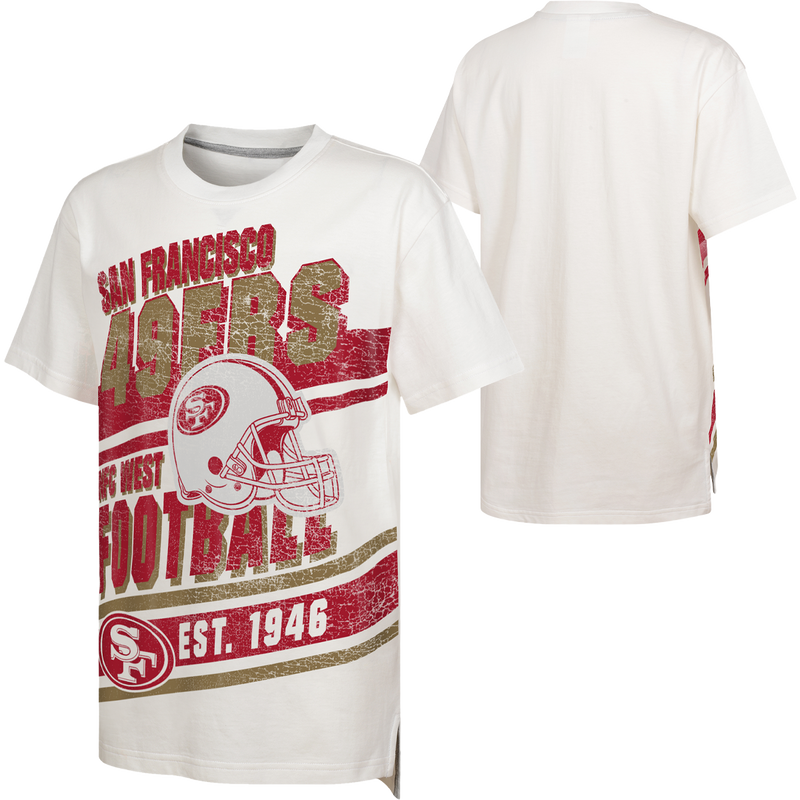 Youth 49ers Let's Get Loud Short Sleeve, Outerstuff Youth 49ers Let's Get Loud SS front and back
