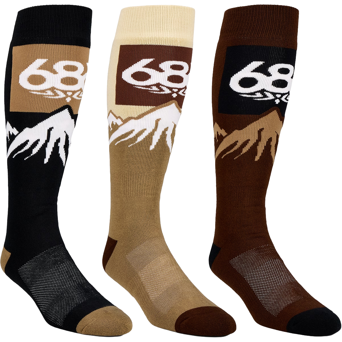 686 Men's Snow Caps Sock (3pk) in Assorted 2