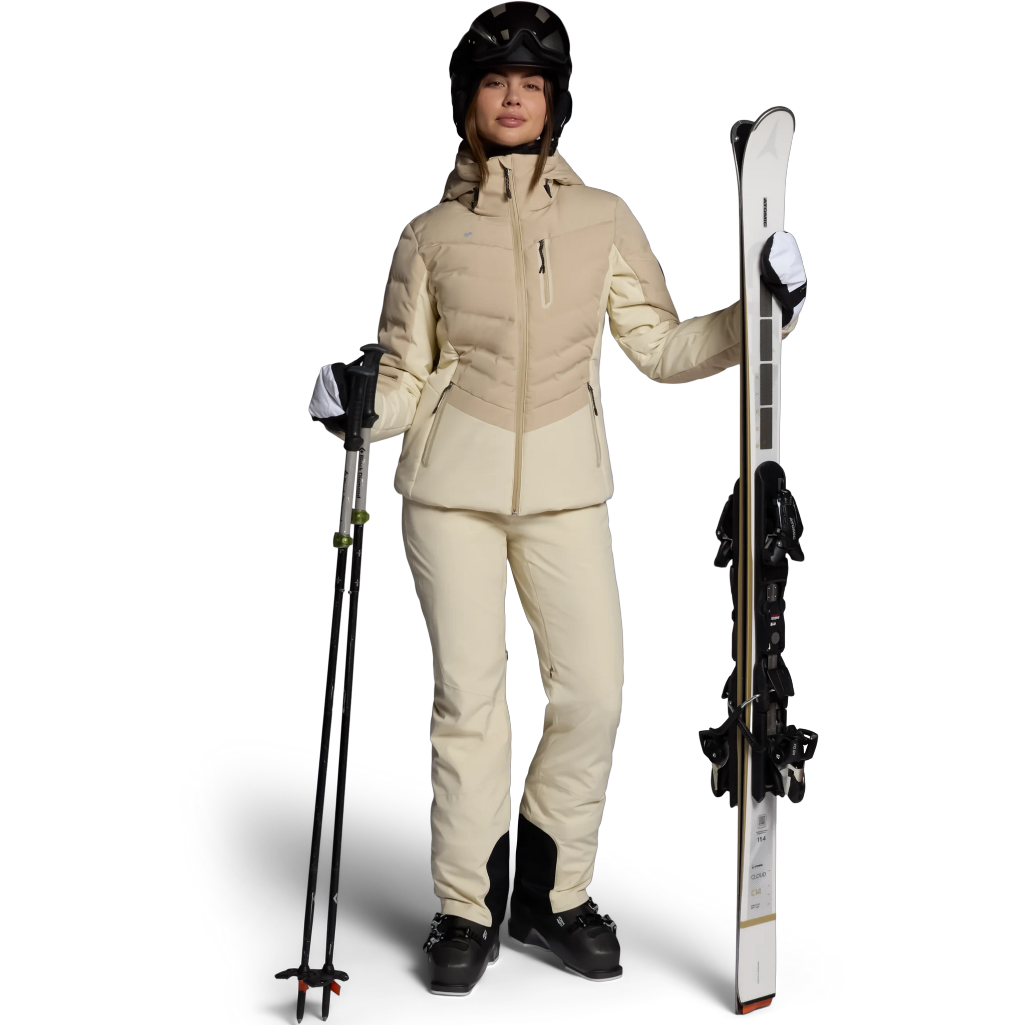 Obermyer Women's Cosima Down Jacket in 26017-Kashmere on model full length