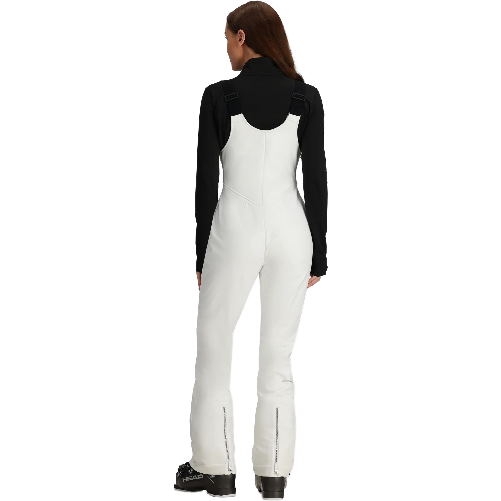 Obermeyer Women's Snell OTB Softshell Pant in 16010-White with model back
