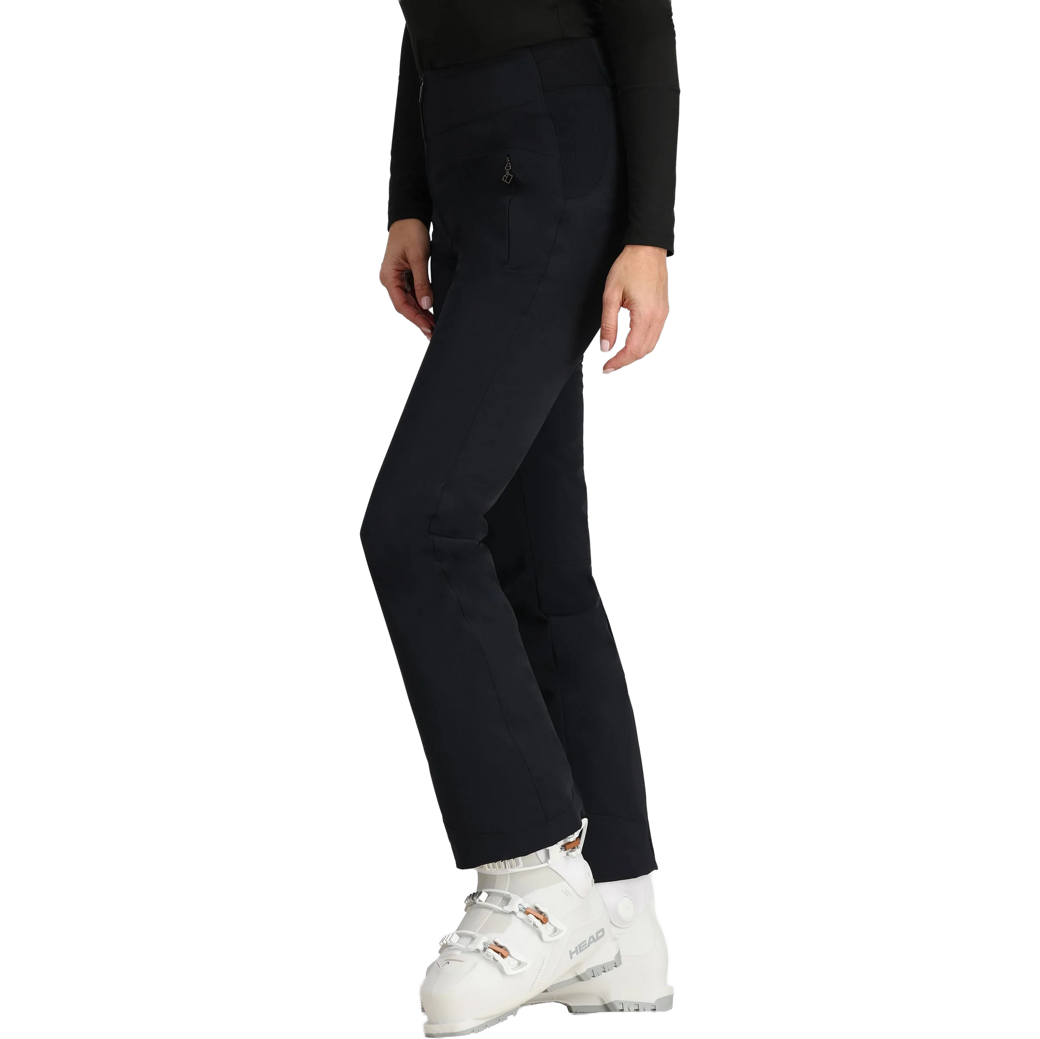 Obermeyer Women's Cloud Nine Pant in 16009 on model left