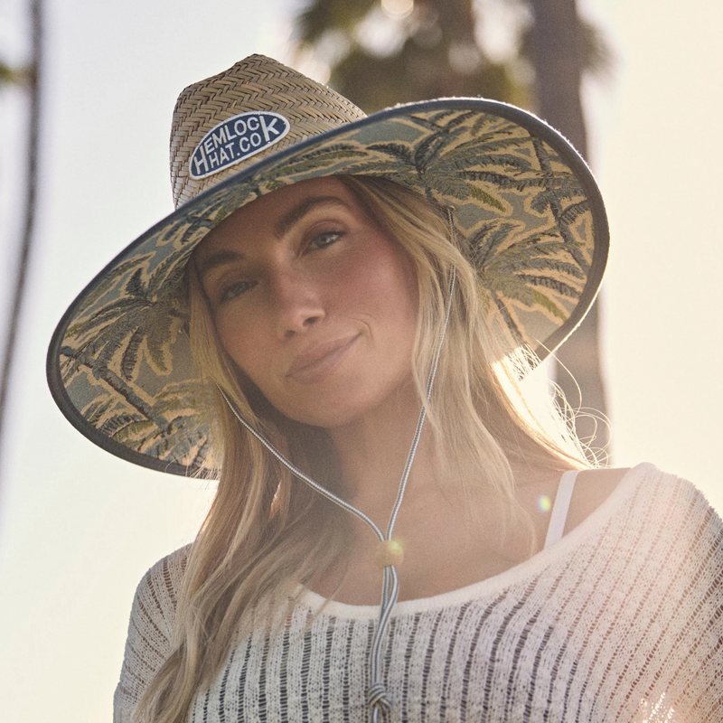 Women's UPF 50 Lifeguard, Hemlock Hats Women's UPF 50 Lifeguard on model