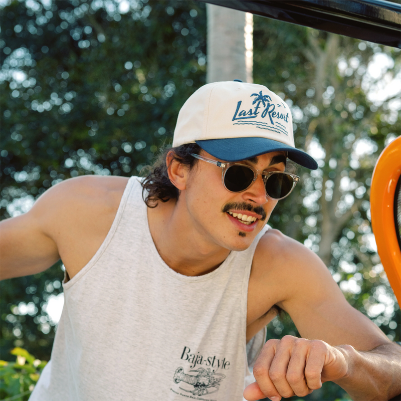 Last Resort Baseball Hat, Hemlock Hats Last Resort Baseball Hat Lifestyle Male Model
