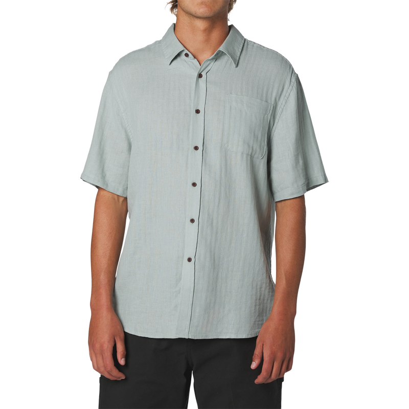 Men's Alan Solid Shirt, Men's Katin Alan Solid Shirt in Abyss front view on model