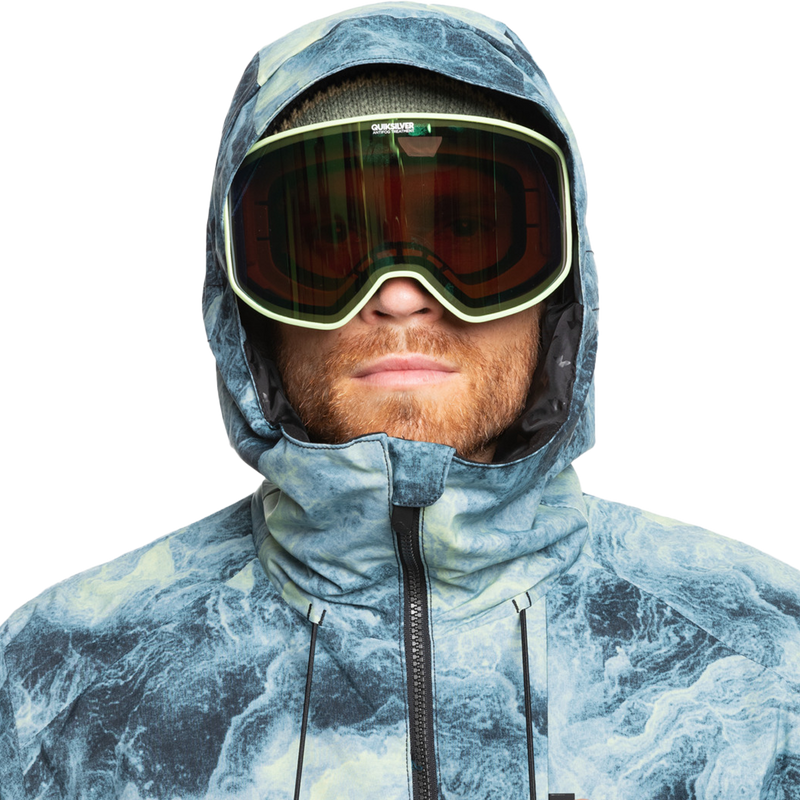 Men's Mission Print Insulated Jacket, Quiksilver Men's Mission Print Insulated Jacket hood