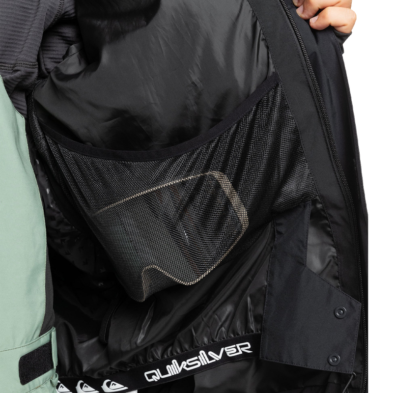 Men's Mission Gore-Tex Jacket, Quiksilver Men's Mission Gore-Tex Jacket goggle pocket