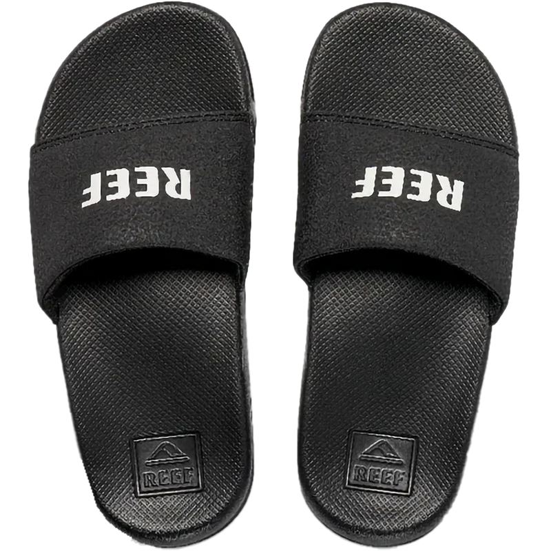 Youth Kids One Slide, Reef Youth Kids One Slide in Reef Black/White pair top