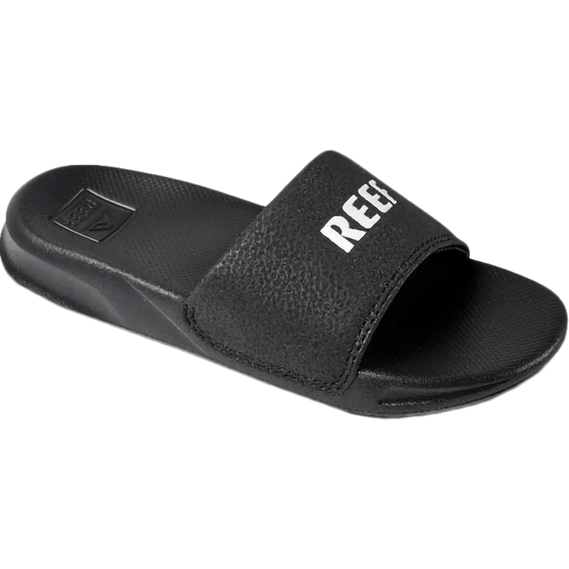 Youth Kids One Slide, Reef Youth Kids One Slide in Reef Black/White front right