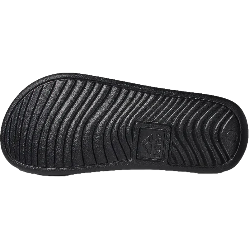 Youth Kids One Slide, Reef Youth Kids One Slide in Reef Black/White bottom