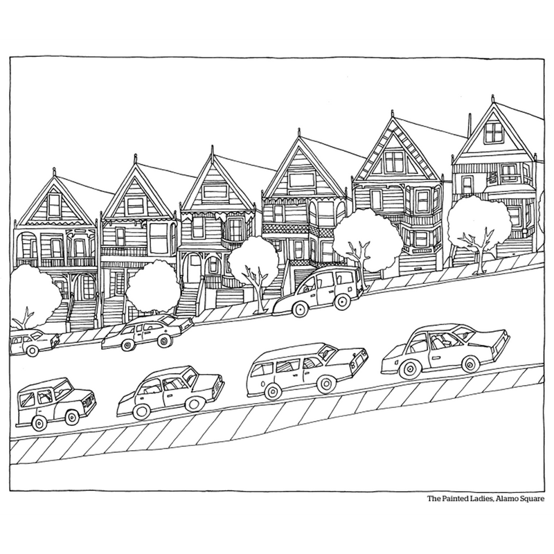 Color this Book: San Francisco, Chronicle Books Color this Book: San Francisco painted ladies 